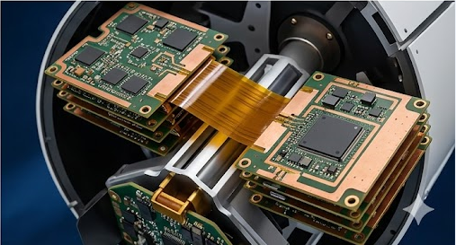Radiation-hardened rigid-flex PCB solution designed for LEO satellite communication systems and space environments