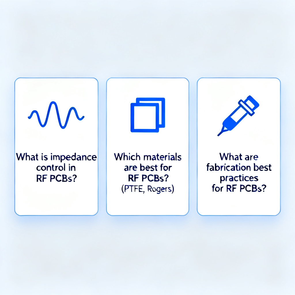 RF PCB design FAQ covering impedance control material selection and fabrication tips