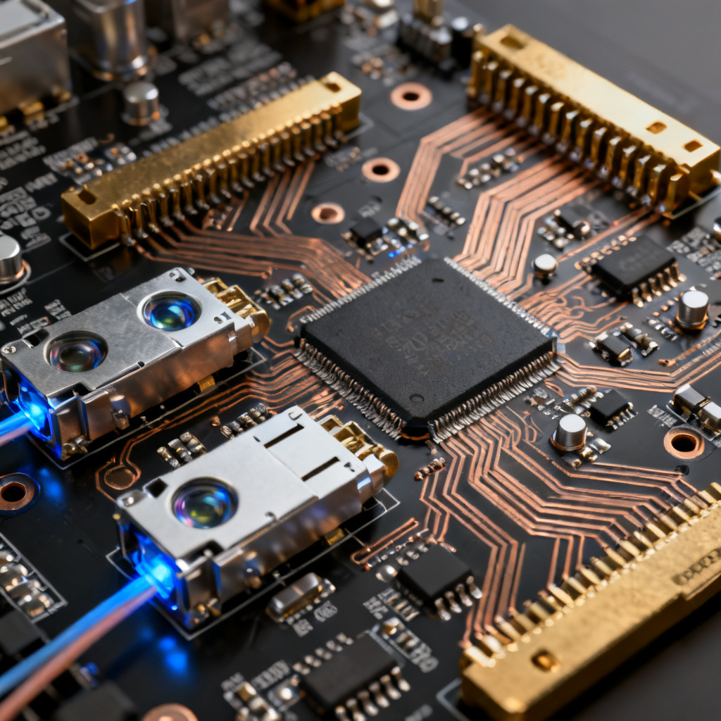 400G 800G Optical Module PCB overview showing high-speed design
