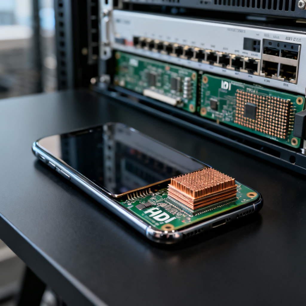 Any-Layer HDI applications in smartphone HPC and networking equipment