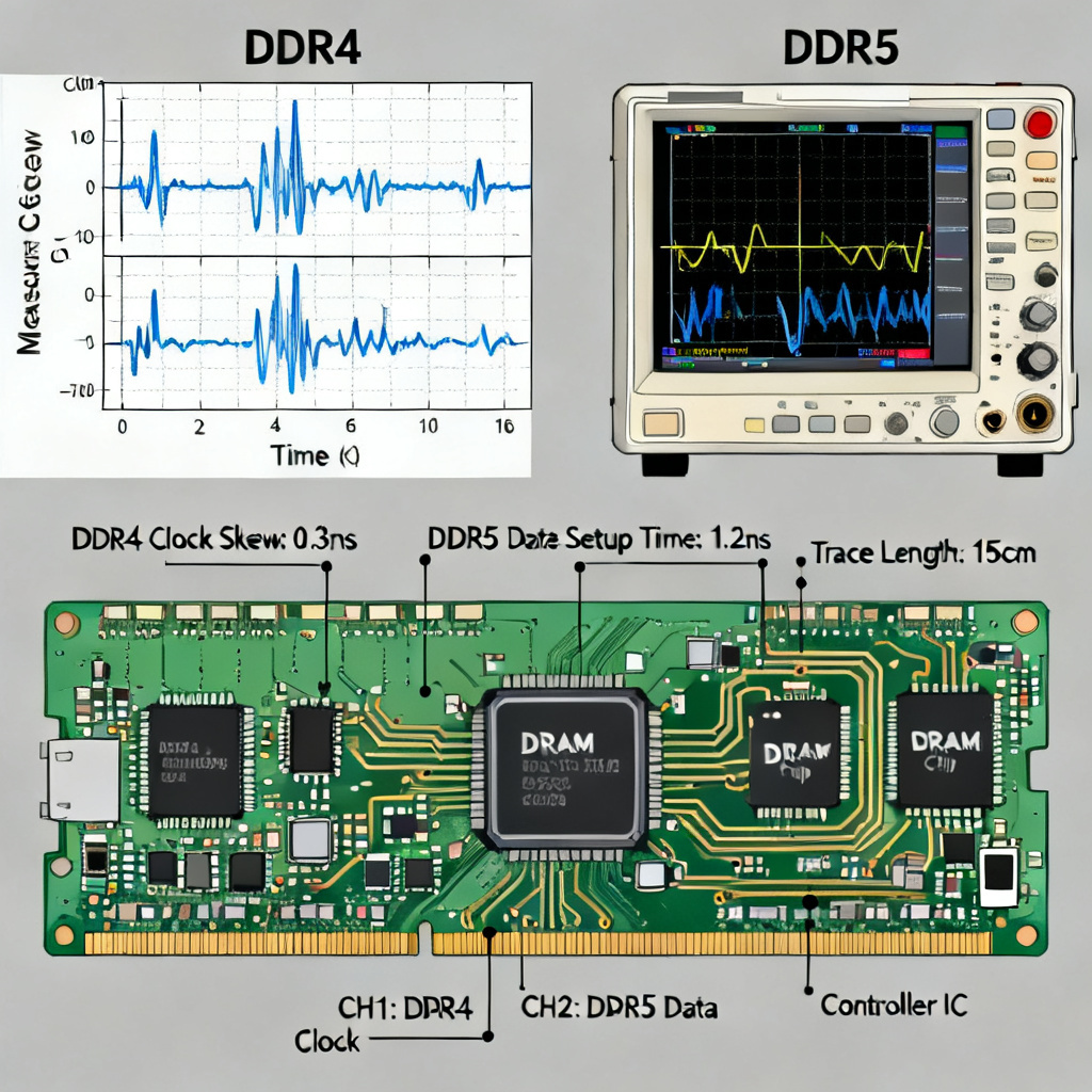 DDR4 DDR5 PCB design timing constraints and clock skew analysis