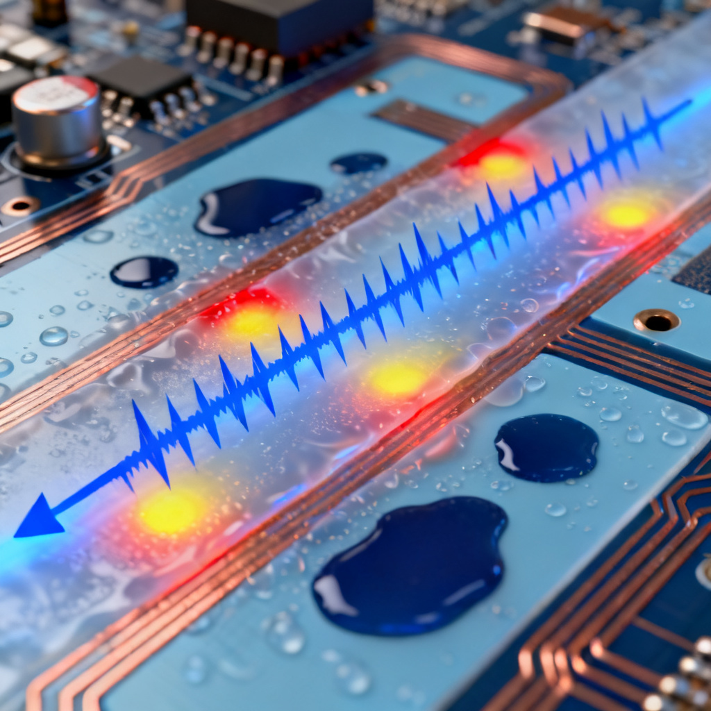 Dk shift mechanism in phase-stable PCB materials showing temperature and frequency effects