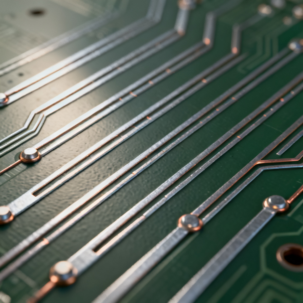 PCB signal integrity crosstalk mitigation using trace spacing and guard traces