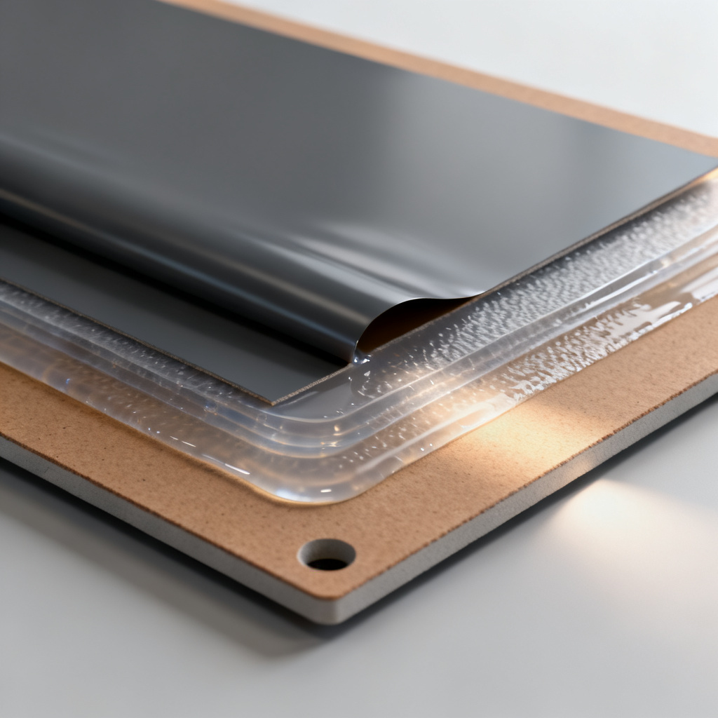 RF material bonding film lamination process for hybrid PCB stackups