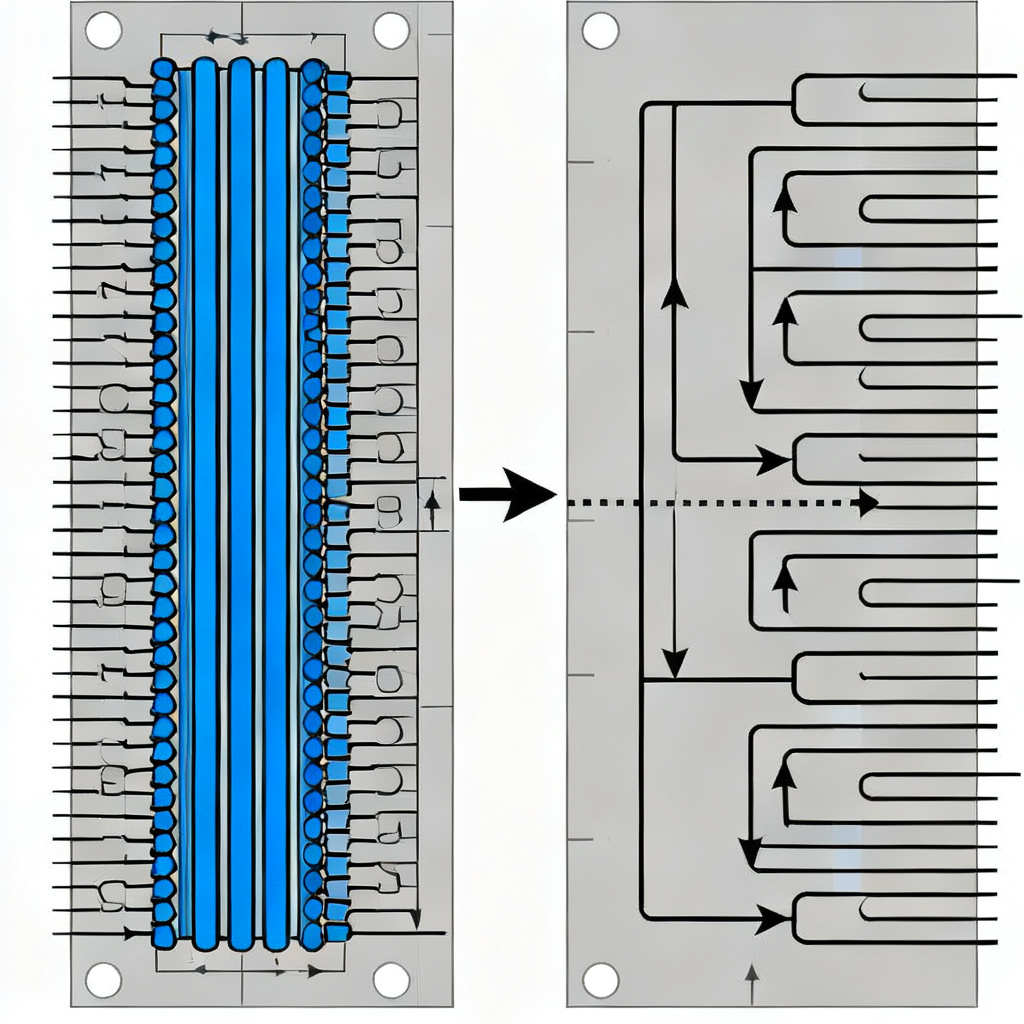 Stacked vs staggered microvia comparison diagram for Any-Layer HDI PCB