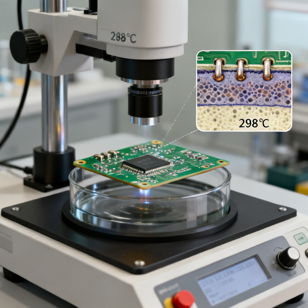 Thermal stress testing for microvia reliability using IPC-TM-650 Sixer solder float method